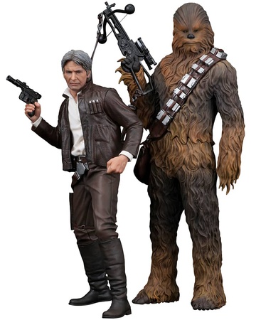 HAN SOLO & CHEWBACCA PACK 2 ESTATUAS 20 Y 23 CM STAR WARS THE FOR
